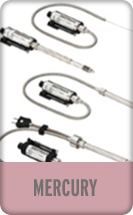 Mercury-filled melt pressure transducers